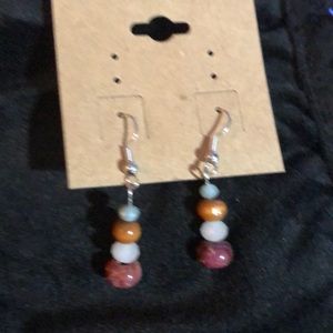 Delicate handmade stone earrings